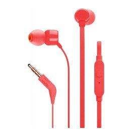 JBL T110 fülhallgató SZTEREO (3.5mm jack, felvevő gomb, lapos kábel) PIROS   JBL T110 fülhallgató SZTEREO (3.5mm jack, felvevő gomb, lapos kábel) PIROS