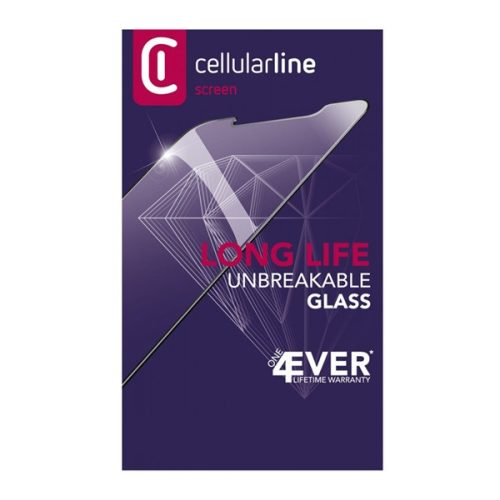 CELLULARLINE LONG LIFE képernyővédő üveg (3D, ultravékony, 0.2mm, 9H) FEKETE