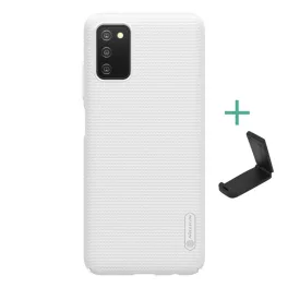   NILLKIN SUPER FROSTED műanyag telefonvédő (gumírozott, érdes felület + asztali tartó) FEHÉR