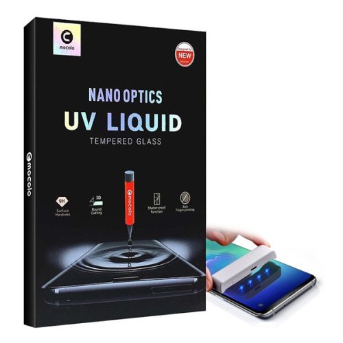 MOCOLO UV LIQUID képernyővédő üveg (3D, 0.3mm, 9H + UV lámpa) ÁTLÁTSZÓ