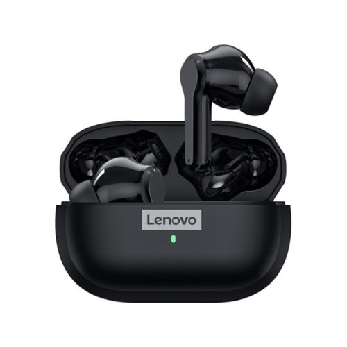 LENOVO LIVEPODS LP1S bluetooth fülhallgató SZTEREO (v5.0, TWS, zajszűrő, vízálló + töltőtok) FEKETE