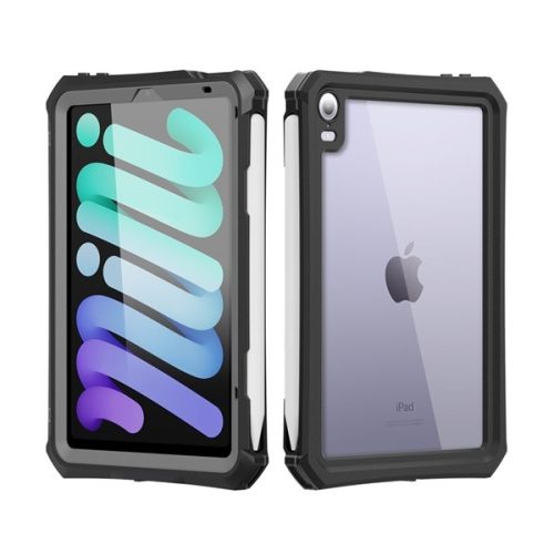 SHELLBOX vízhatlan/vízálló tok, AQUA (3 méterig, IP68, erős ütésállóság, légpárnás sarok, ceruza tartó) FEKETE
