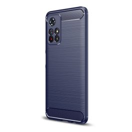 Szilikon telefonvédő (ütésállóság, légpárnás sarok, szálcsiszolt, karbon minta) SÖTÉTKÉK   Szilikon telefonvédő (ütésállóság, légpárnás sarok, szálcsiszolt, karbon minta) SÖTÉTKÉK