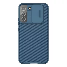   NILLKIN CAMSHIELD PRO szilikon telefonvédő (ütésállóság, kameravédő, csíkos) SÖTÉTKÉK