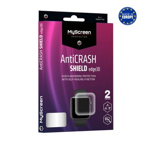 MYSCREEN ANTI CRASH EDGE képernyővédő fólia (3D, ütésállóság, 0.2mm, 6H) ÁTLÁTSZÓ