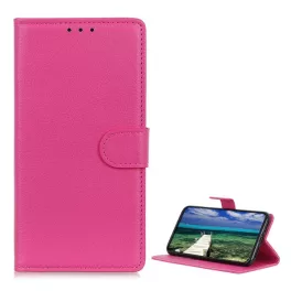   Tok álló, bőr hatású (FLIP, oldalra nyíló, asztali tartó, prémium) MAGENTA