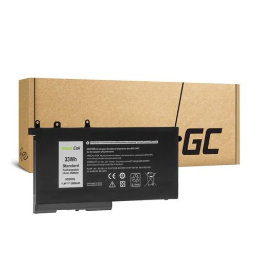 GREEN CELL Li-Polymer akku/2900mAh, 3 cellás, Dell Latitude 5280 5290 5480 5490 5495 5580 5590