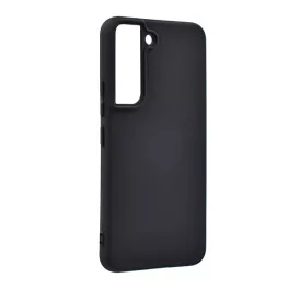   Szilikon telefonvédő (matt, mikrofiber plüss karcolásmentesítő belső, prémium) FEKETE