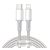 BASEUS adatkábel (Type-C - lightning, 20W, PD gyorstöltő, törésgátló, 200cm) FEHÉR