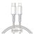 BASEUS adatkábel (Type-C - lightning, 20W, PD gyorstöltő, törésgátló, 100cm) FEHÉR