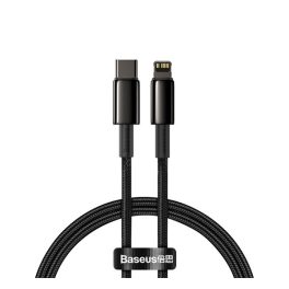 BASEUS adatkábel (Type-C - lightning, 20W, PD gyorstöltő, 100cm, törésgátló) FEKETE   BASEUS adatkábel (Type-C - lightning, 20W, PD gyorstöltő, 100cm, törésgátló) FEKETE