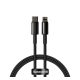 BASEUS adatkábel (Type-C - lightning, 20W, PD gyorstöltő, törésgátló, 100cm) FEKETE