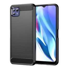 Szilikon telefonvédő (ütésállóság, légpárnás sarok, szálcsiszolt, karbon minta) FEKETE   Szilikon telefonvédő (ütésállóság, légpárnás sarok, szálcsiszolt, karbon minta) FEKETE