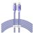 BASEUS CRYSTAL SHINE adatkábel (Type-C - lightning, 20W, PD gyorstöltő, cipőfűző, 200cm) LILA