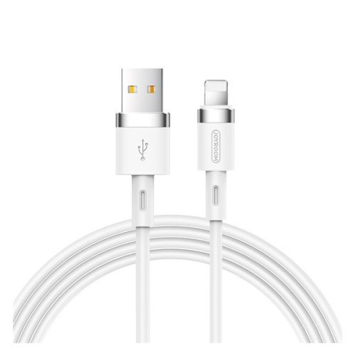 JOYROOM adatkábel (USB - lightning, 2.4A, gyorstöltő, törésgátló, 120cm) FEHÉR