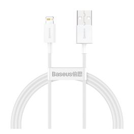   BASEUS SUPERIOR adatkábel (USB - lightning, 2.4A, PD gyorstöltő, törésgátló, 100cm) FEHÉR