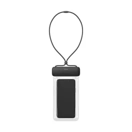   BASEUS LETS GO vízhatlan/vízálló tok, AQUA (univerzális, IPX8, nyakba akasztható, 7.2" méret) FEKETE