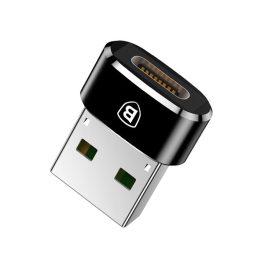   BASEUS adapter (USB - Type-C aljzat, 3A, gyorstöltő, adatátvitel és töltés, OTG) FEKETE