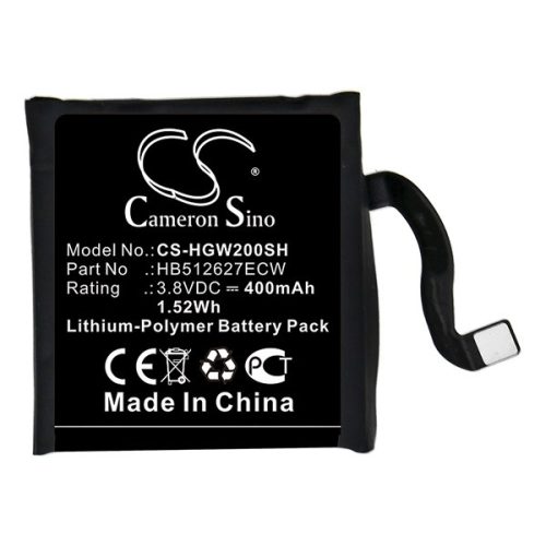 CAMERON SINO Li-Polymer akku (3.8V/400mAh, Huawei HB512627ECW kompatibilis)