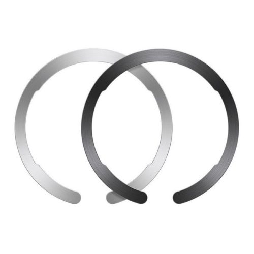 ESR HALOLOCK öntapadós fémlap 2db (mágneses autós tartóhoz ideális, kör alakú) FEKETE/SZÜRKE