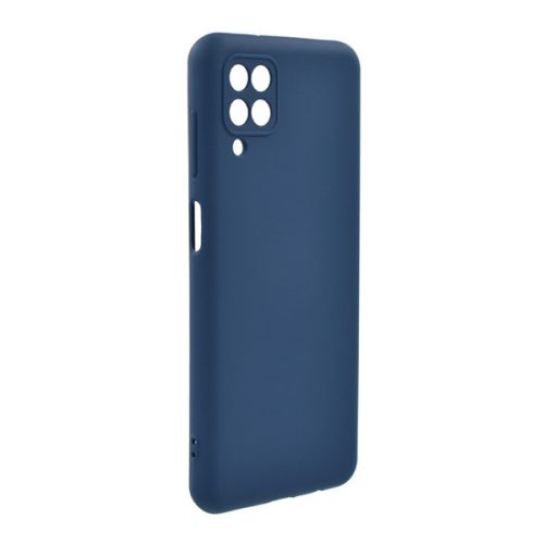 Szilikon telefonvédő (matt, mikrofiber plüss karcolásmentesítő belső, prémium) SÖTÉTKÉK