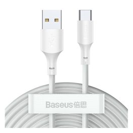 BASEUS adatkábel 2db (USB - Type-C, 40W, PD gyorstöltő, 150cm) FEHÉR   BASEUS adatkábel 2db (USB - Type-C, 40W, PD gyorstöltő, 150cm) FEHÉR
