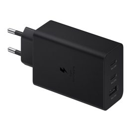   SAMSUNG hálózati töltő USB+2 Type-C aljzat (65W, PD gyorstöltő 3.0) FEKETE