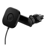 SPIGEN autós tartó (szellőzőre, állítható, 7.5W, wireless, mágneses) FEKETE