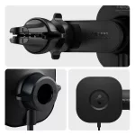 SPIGEN autós tartó (szellőzőre, állítható, 7.5W, wireless, mágneses) FEKETE