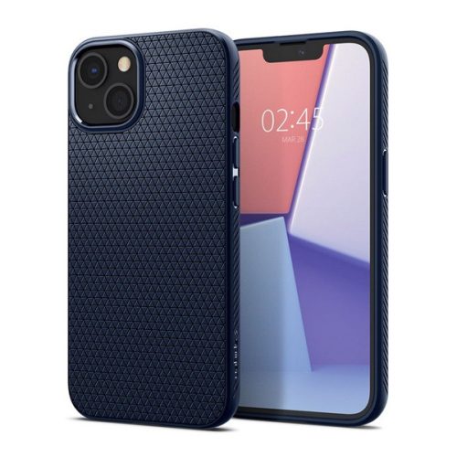 SPIGEN LIQUID AIR szilikon telefonvédő (ütésállóság, légpárnás sarok, rombusz) SÖTÉTKÉK