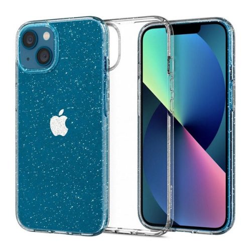 SPIGEN LIQUID CRYSTAL GLITTER szilikon telefonvédő (ütésállóság, légpárnás sarok, csillámporos) ÁTLÁTSZÓ