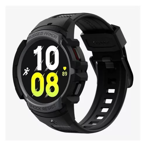 SPIGEN RUGGED ARMOR PRO pótszíj (egyedi méret, szilikon, ütésállóság + szilikon keret) SÖTÉTSZÜRKE