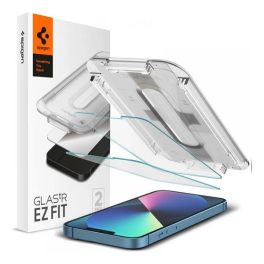   SPIGEN EZ FIT képernyővédő üveg 2db (2.5D, tokbarát, ultravékony, 0.2mm, 9H + segédkeret) ÁTLÁTSZÓ