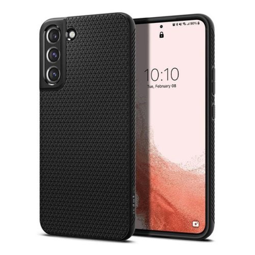 SPIGEN LIQUID AIR szilikon telefonvédő (ütésállóság, légpárnás sarok, rombusz) FEKETE