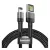 BASEUS CAFULE adatkábel (USB - lightning, 2.4A, gyorstöltő, cipőfűző, 100cm) FEKETE