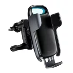 BASEUS MILKY WAY autós tartó (szellőzőre, gravitációs, 15W, wireless, LED jelzés) FEKETE