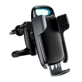   BASEUS MILKY WAY autós tartó (szellőzőre, gravitációs, 15W, wireless, LED jelzés) FEKETE