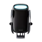 BASEUS MILKY WAY autós tartó (szellőzőre, gravitációs, 15W, wireless, LED jelzés) FEKETE