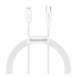   BASEUS SUPERIOR adatkábel (Type-C - lightning, 20W, PD gyorstöltő, törésgátló, 100cm) FEHÉR