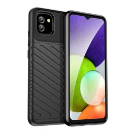   Szilikon telefonvédő (ütésállóság, csíkos, dombor minta) FEKETE