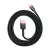 BASEUS CAFULE adatkábel (USB - lightning, 2.4A, törésgátló, 50cm) FEKETE/PIROS
