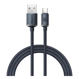 BASEUS CRYSTAL SHINE adatkábel (USB - Type-C, 100W, PD gyorstöltő, 120cm, cipőfűző) FEKETE   BASEUS CRYSTAL SHINE adatkábel (USB - Type-C, 100W, PD gyorstöltő, 120cm, cipőfűző) FEKETE