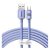 BASEUS CRYSTAL SHINE adatkábel (USB - Type-C, 100W, PD gyorstöltő, cipőfűző, 120cm) LILA