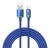 BASEUS CRYSTAL SHINE adatkábel (USB - Type-C, 100W, PD gyorstöltő, cipőfűző, 200cm) SÖTÉTKÉK