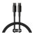 BASEUS TUNGSTEN GOLD adatkábel (Type-C - Type-C, 100W, PD gyorstöltő, törésgátló, 200cm) FEKETE