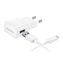 SAMSUNG hálózati töltő USB aljzat (15W, gyorstöltő + ECB-DU4EWE microUSB, 150cm kábel) FEHÉR   SAMSUNG hálózati töltő USB aljzat (15W, gyorstöltő + ECB-DU4EWE microUSB, 150cm kábel) FEHÉR