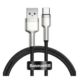 BASEUS CAFULE adatkábel (USB - Type-C, 66W, gyorstöltő, 100cm, törésgátló) FEKETE   BASEUS CAFULE adatkábel (USB - Type-C, 66W, gyorstöltő, 100cm, törésgátló) FEKETE
