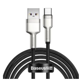 BASEUS CAFULE adatkábel (USB - Type-C, 66W, gyorstöltő, 200cm, törésgátló) FEKETE   BASEUS CAFULE adatkábel (USB - Type-C, 66W, gyorstöltő, 200cm, törésgátló) FEKETE