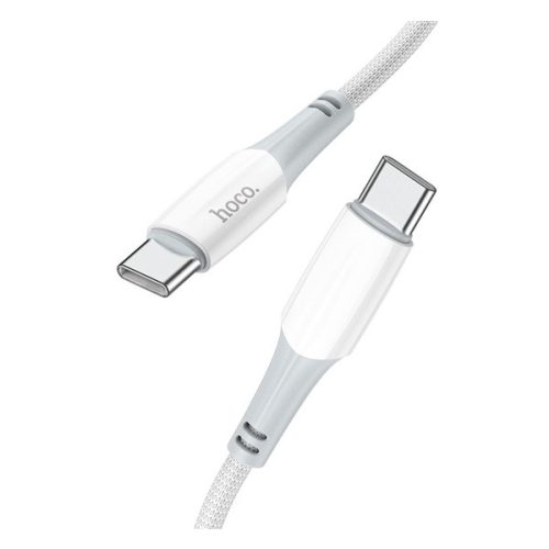 HOCO X70 adatkábel (Type-C - Type-C, 3A, PD gyorstöltő, törésgátló, 100cm) FEHÉR