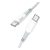 HOCO X70 adatkábel (Type-C - Type-C, 3A, PD gyorstöltő, törésgátló, 100cm) FEHÉR
